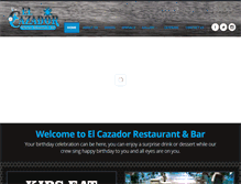 Tablet Screenshot of elcazadorbarandrestaurant.com